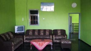 布罗莫瑟杜卢民宿的带沙发和电视的客厅