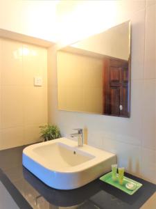 平纳瓦拉品纳兰达酒店的一间带水槽和大镜子的浴室