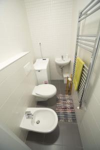 埃格尔Holiday Home Podium的白色的浴室设有卫生间和水槽。