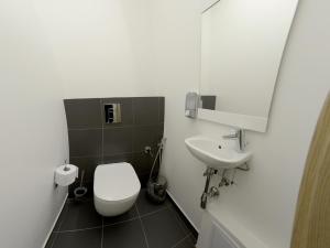 基希讷乌Apartment OneClickRent 2 SmartHouse的一间带卫生间和水槽的浴室