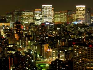 
东京景观或在酒店看到的城市景观
