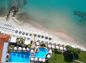 阿菲托斯阿菲提斯精品酒店的享有度假村和海滩的空中景致