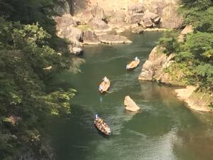 日光kinugawaonsen Fukumatsu的河上一群人