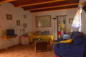 Los RomerosLa Rana Verde Casa Rural的客厅配有床和沙发