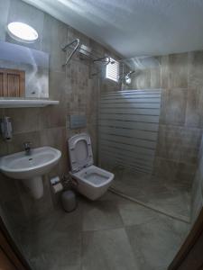 达利安迈达斯膳食旅馆的一间带卫生间和水槽的浴室