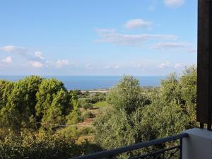 拉基索拉Villa Theodora的阳台享有海景。
