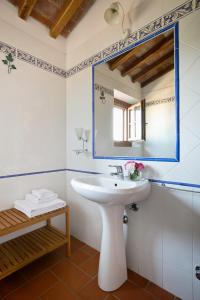 瓦尔的圣卡西亚诺I Greppi di Silli的一间带水槽和镜子的浴室