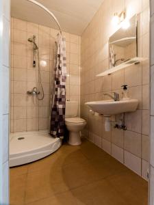 塔林胡玛拉酒店的浴室配有卫生间、盥洗盆和淋浴。