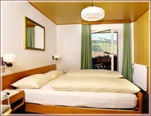 塞尔瓦迪加尔代纳山谷加尼再见酒店的一间卧室设有一张大床和窗户