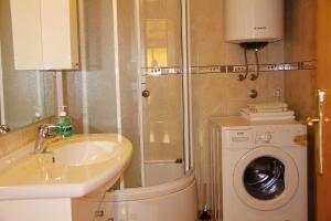 察夫塔特Fenix Superior Apartment的一间带水槽和洗衣机的浴室
