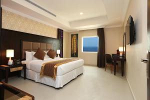 吉赞吉赞公园酒店的酒店客房设有一张大床和一台电视。