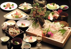 日式旅馆内部或周边提供的食物