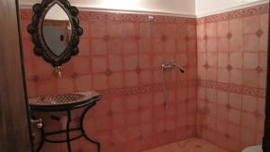 Agouti卡斯巴艾特布格美旅馆的浴室配有盥洗盆和带镜子的淋浴