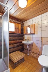 KihniöHoliday Club Pyhäniemi Cottages的一间带水槽和卫生间的浴室