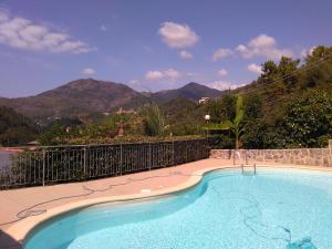 莱万托Costa Morroni的一座山地游泳池