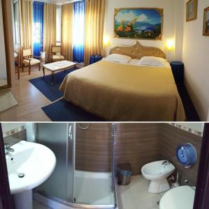 斯库台卡杜库酒店的一间酒店客房 - 带一张床和一间浴室