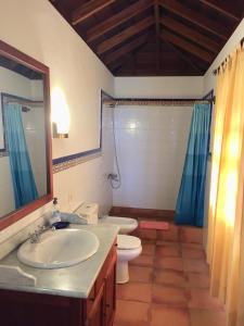 丰卡连特德拉帕尔马罗斯兰诺思内格罗斯乡村民宿的一间带水槽、卫生间和镜子的浴室