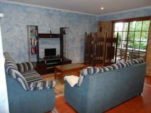 欧特斯Casa Barqueiro的客厅配有两把椅子和电视