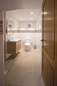 雷克纳Casa Rural Francisca的一间带卫生间和水槽的浴室