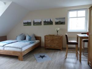 Ferienwohnung Ortrand - Pension客房内的一张或多张床位