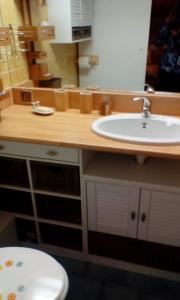 皮伊圣万桑Val Gardena 1的一间带水槽和卫生间的浴室