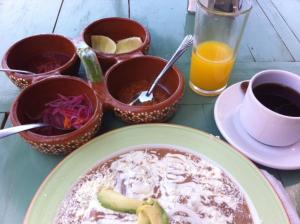 Hotel Calli Quetzalcoatl提供给客人的早餐选择