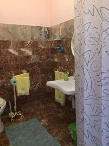 弗卢米尼马焦雷Sa Perda Lada的一间带水槽和卫生间的浴室