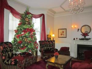圣约翰奇普曼山套房酒店 - 悉尼街 的客厅里放着圣诞树