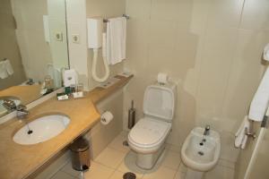 波尔图杜罗酒店的一间带卫生间和水槽的浴室