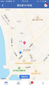 金宁乡爱玩客107的带有红色点的谷歌地图的截图