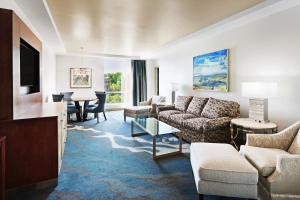 诺克斯维尔田纳西州个人豪华酒店的带沙发和电视的客厅