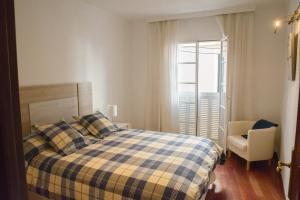 APT GIBRALHORCE SUITE by Malaga Picasso Rentals Selection客房内的一张或多张床位