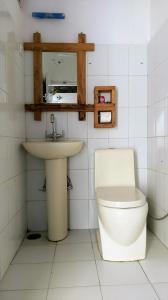 博卡拉甘塔维亚度假酒店的一间带卫生间和水槽的浴室