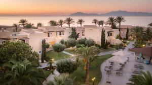 马斯蒂查里海滩地平线度假酒店的享有棕榈树和海洋度假村的空中景致