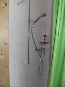 La Côte-aux-Fées尼亚德尔住宿加早餐酒店的浴室内配有淋浴和头顶淋浴
