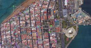 大加那利岛拉斯帕尔马斯Suites Apartamento 17的城市地图,城市与海洋