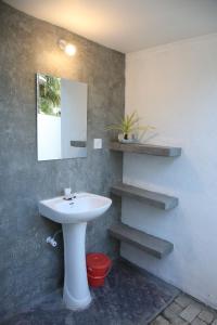 韦利格默THE CLASSIC-Hostel-apartment-Standard Room的一间带水槽和镜子的浴室