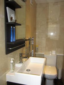 史丹摩Studio的浴室配有白色水槽和卫生间。