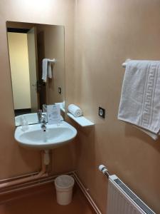 敦刻尔克艾斯卡尔公寓的一间带水槽和镜子的浴室
