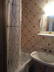 豪斯地区圣雅各布Ferienwohnungen am Lift 2的浴室配有盥洗盆、卫生间和浴缸。