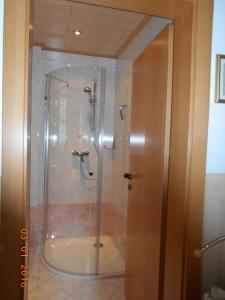 圣加伦罗伊德尔度假屋的浴室里设有玻璃门淋浴