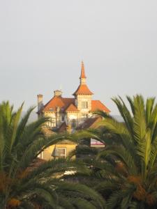 阿瓜尔达塞尔塔酒店的一座棕榈树建筑顶部的塔楼