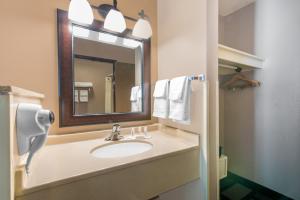 沃特敦水城戴斯酒店的一间带水槽和镜子的浴室