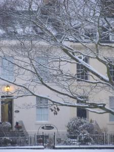 珀斯联排别墅酒店的树枝上积雪的房子