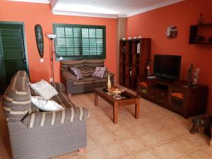 阿格特Casa Maria en Agaete的带沙发和电视的客厅