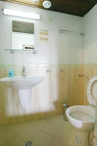 泽拉夫纳古香古藤酒店的一间带水槽和卫生间的浴室