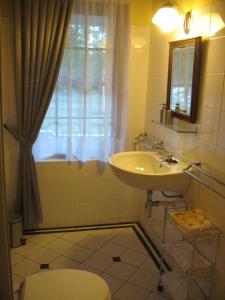 海德堡Fleur Bleue & The Timber Frame的一间带卫生间和水槽的浴室