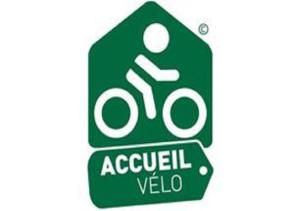 Viviers勒雷莱斯杜韦瓦莱斯酒店的骑车的人的绿色标志