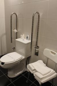 莱里亚圣弗朗西斯科酒店的一间带卫生间和水槽的浴室