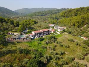 克里奥斯Skiathos Argento的享有山区度假胜地的空中景致